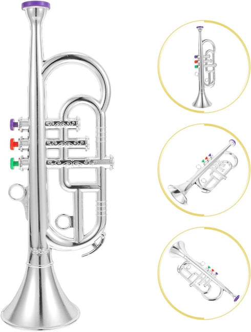 Toy Trumpet for Kids, Wind and Brass Musical Instruments for Kids, Musical Play Toy Trumpet, for Teaching Songs