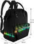 FHEDVBN Backpack Mummy Backpacks Daypack Cool Music sound wave Diaper Bag for Women Multifunction Waterproof for Mom