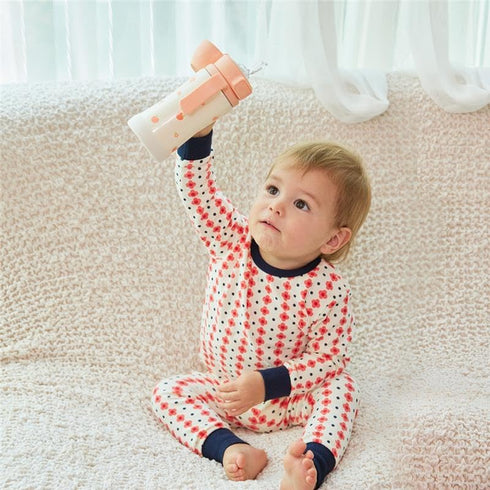 316 6oz) GROSMIMI Insulated Stainless Steel Spill Proof Straw Cup, Water bottle with Flip Top for Toddlers, BPA Free