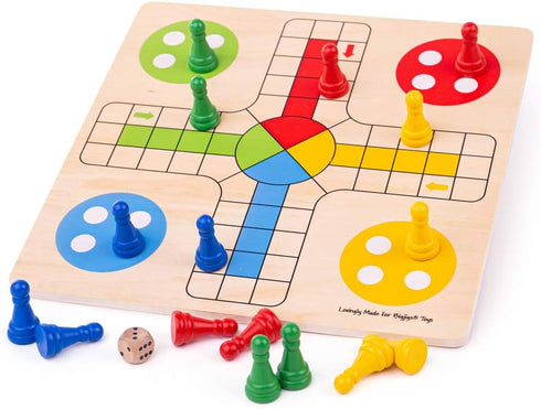 Bigjigs Toys Traditional Ludo Game for Family Fun