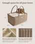 Stylish Diaper Caddy Organizer Bundle - Earthy Rainbow & Mocha Brown