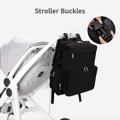 Backpack CEI-CEI Neoprene Diaper Bag with Changing Pad, Large Newborn Baby Maternity Bags Travel Tote with Insulated