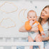 Kathfly4 Pieces Boho Nursery Cloud Star Wall Decor Wooden Babyroom Moon Rattan Wall Decor Wooden Rainbow for Children
