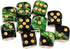 Yiotfandoll 20PCS D6 16mm 6 Polyhedral Dice Acrylic Sided Dice Game Dice for RPG MTG DND Dice Table Games (Green Black