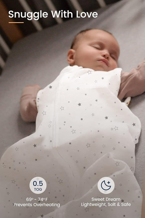 TotAha Sleep Sack 0-6 months 3 Pack, Buttery Soft, Safe Wearable Blanket Baby Sleeping Bag with 2-way Zipper for Girl Boy