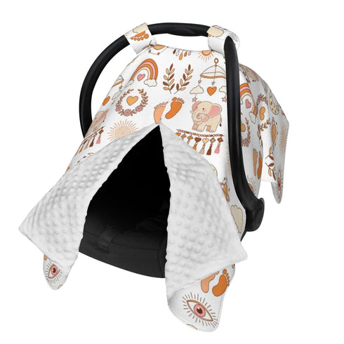 Mcewoel Boho Baby Car Seat Canopy Cover, Nursing Cover for Newborn, Boho Baby Stuff Stroller Cover for All Seasons