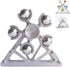 Ferris Wheel Fidget Spinner - Kinetic Desk Toy with Stand, Metal Stainless Steel, High Speed Colorful Marble Rainbow,