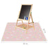 Splat Mat for Under High Chair/Arts/Crafts, 51" Anti-slip Food Splash Mat, Waterproof Floor Protector (Rainbow Pink)