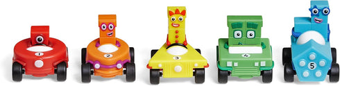 hand2mind Numberblocks Mini Vehicles, Race Car Toy Playsets, Counting and Math Toys for Kids 3-5 Birthday Gifts