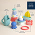 Set 12-Piece Sailboat Itzy Ritzy Bathtime Gift Baby Bath Toys for Infants & Toddlers Stacking Lighthouse, Ring Toss