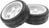 ShareGoo RC OD 2.55" Nylon 12mm Hex Wheels & Rubber Tires Set Compatible with Traxxas Tamiya Sakura HSP Redcat 1/10 RC On-Road Touring Drift Car (White)