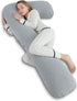 AngQi Body Pregnancy Pillow with Jersey Cover, L Shaped Full Body Pillow