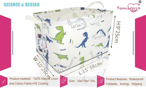 Rectangular Kids Storage Basket - Cute Gift Basket for Baby Storage, Toy Organizer, Shelf Book Basket (Polychrome