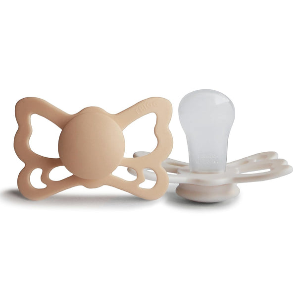 FRIGG Butterfly Anatomical SilkySoft Silicone Baby Pacifier | Made in Denmark |