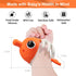 Mombella Clownfish Baby Teether Toys, Safe Soft Silicone Infant Teethers with Clip for Babies 0-12 Months, Fun Gift