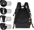 Hsnar Backpack Cow Sunflowers Waterproof Diaper Bag Large Capacity Baby Bag with Stroller Straps, Multi-Pocket Diaper