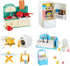 TAKIHON Dollhouse Furniture, Kitchen & Bathroom Toy Set,Fridge Washing Machine Set for