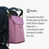 Huhu Essential Stroller Hooks - Lightweight Aluminum Stroller Bag Hook with Adjustable Straps, Matte Gold S-Hooks