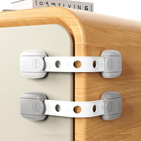 Generic Child Safety Strap Locks (3 Pack) Baby Locks for Cabinets and Drawers,