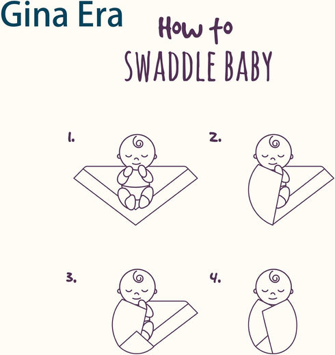 100% 4 30 30 Inch (Style11) Gina Era Flannel Receiving Blankets, Baby Swaddle Blankets Cotton Pcs One Size X for Baby