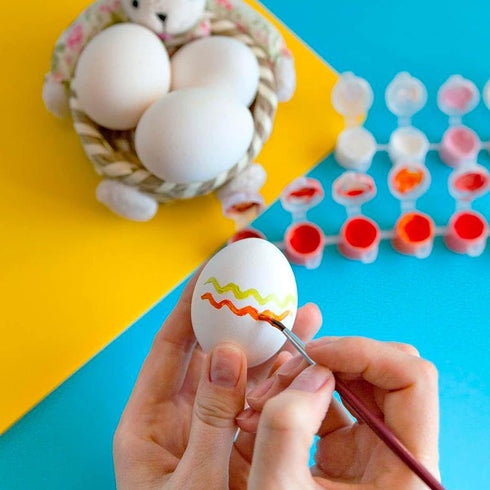 24 2 Dozen CALPALMY Pieces Hyper-Realistic White Wooden Eggs - Fake Easter Eggs for Painting, Decorating, Crafting