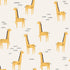 Organic Cotton Fitted Crib Sheet with Giraffe Print - White/Yellow