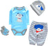 Reborn Baby Dolls Clothes, Boy Blue Outfits for 20"-22" Reborn Doll Clothing