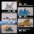 5 Pack Set 3+ Crelloci Army Airplane Toys Military Fighter Jet Die Cast Plane Metal Aircraft Toy, Pull Back Play