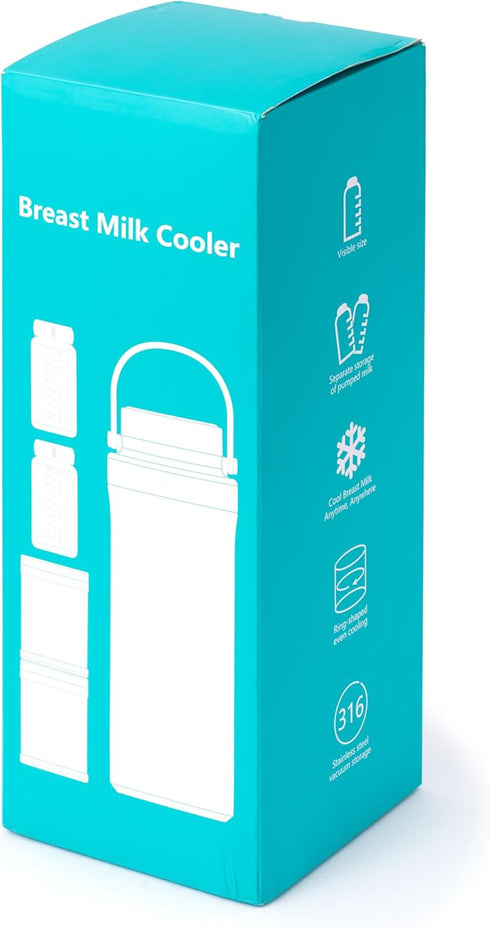 GQIRIL 22oz 2pcs 11oz 24H 360Cooling Portable Breastmilk Cooler Bottle - Breast Milk Chiller for Travel, Baby