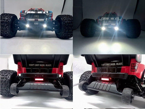 XBERSTAR RC LED Light Kits with Remote Control Switch for Arrma Vorteks Upgrade Parts (1 Set)