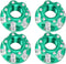 VGEBY 4pcs RC Hex Nuts, M4 Carving Hexagonal Nuts Aluminum Alloy for D3 D4 1/10 RC Car (Green)