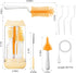 Koumolar Set,Travel Bottle Brush Bottle Cleaner Kit with Baby Bottle Brush,UV Light,Straw Brush,Nipple Brush,Bottle
