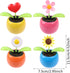 4 Solar Dancing Butterfly Toy Solar Powered Dancing Sun Flower in Colorful Pots, Animated Bobblehead Dancer Window Decor