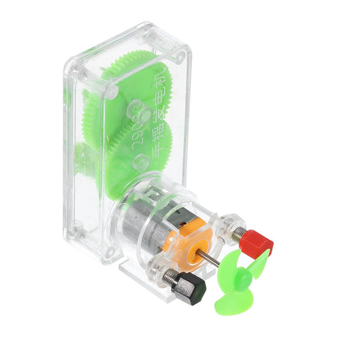 PATIKIL DIY Generator Motors Set, 4Pcs Mini Hand Generator Motor Assemble Kit Hand Cranked Power Generator Science for LED Light Bulb Windmill
