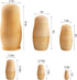 Koogel 6 Set Unpainted Nesting Dolls, Blank Wooden Matryoshka for Kids, DIY Birthday Gift for Parent Child Activities