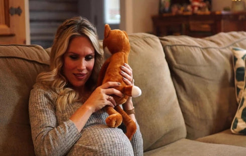 My Baby's Heartbeat Bear Recordable Stuffed Animal with 20 sec Heart Voice Recorder for Ultrasounds, Fox