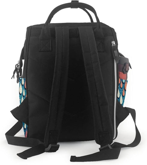 HCBPWVQA Backpack Daypacks Backpack Mommy Water Drops Dots Diaper Bag with Changing Pad and Pacifier Holder