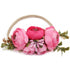Baby Girl Floral Headbands - 3pcs Handmade Nylon Flower Crown Elastic Hairband, Newborn Toddler Accessories for Girls