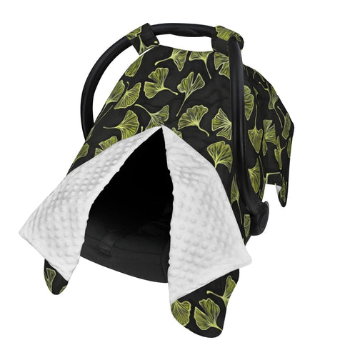 Zhbvncp Ginkgo Leaves Baby Car Seat Cover & Breastfeeding Nursing Cover - Breathable