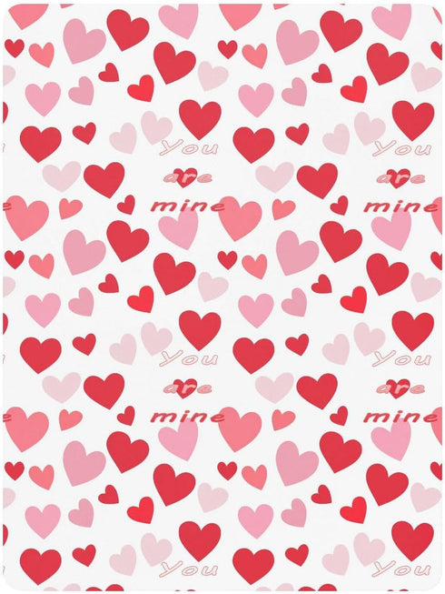 miaozhen 1 Pack 52x28 Cotton Baby Crib Sheets for Boys Girls Soft Stretchy You are Mine Valentines Unisex Child Crib