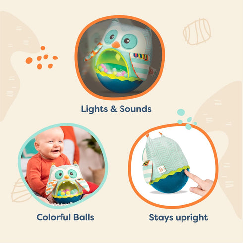 B. toys- B. baby- Owl Be Back- Baby Toy, Crawling, Tummy Time, Sensory & Musical Toy for Babies