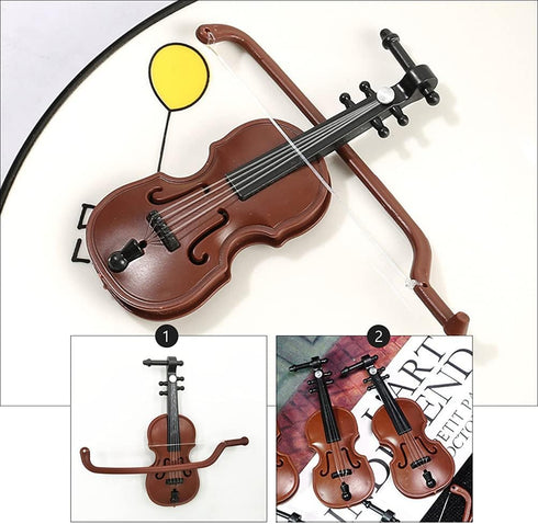 LUOZZY 40 Pcs Miniature Violin Model - Tiny Violin Musical Instrument for Dollhouse Mini Furniture Decoration