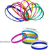 M.best 120 Pcs Silicone Wristbands, Blank Elastic Stretch Rubber Bracelets for Sports Teams, Kids Party Games,