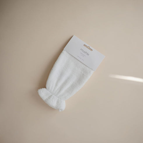 Pack 2 mushie Baby Bath Mitt | Organic Cotton | of (Pearl)