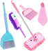 7 Pack Cleaning Set Kid's Housekeeping Tools Kitchen Toys,Includes Mop Broom,Dust-pan,Brush,Apron,Rag,Chenille Duster