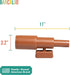 Barcaloo Playhouse Accessories for Kids Outdoor Playset - 11 inch Brown Pirate Playground Telescope Attachment for Backyard Treehouse, Jungle Gym or Swing Set