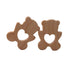 Arakierst 10pcs Wood Polar Bear Teething Accessory, Pure Natural Beech Handmade Pendant
