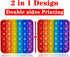 2 in 1 Fidget Toys, ABC Learning and Educational Poppers, Stress Relief Autism Sensory Toys (1 Pack)