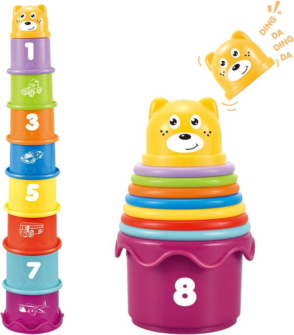 Baby Stacking Nesting Cups Toys for 6 to 12 Months, Bath Toys for Kids Ages 1-3, Montessori Gifts