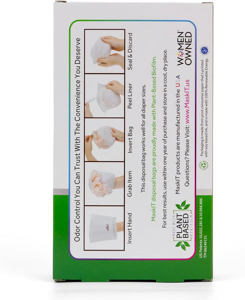 MaskIT Diaper Disposal Bags | Eliminate Odor With Our Patented Odor Blocking Diaper Disposal Bags | Fits All Baby